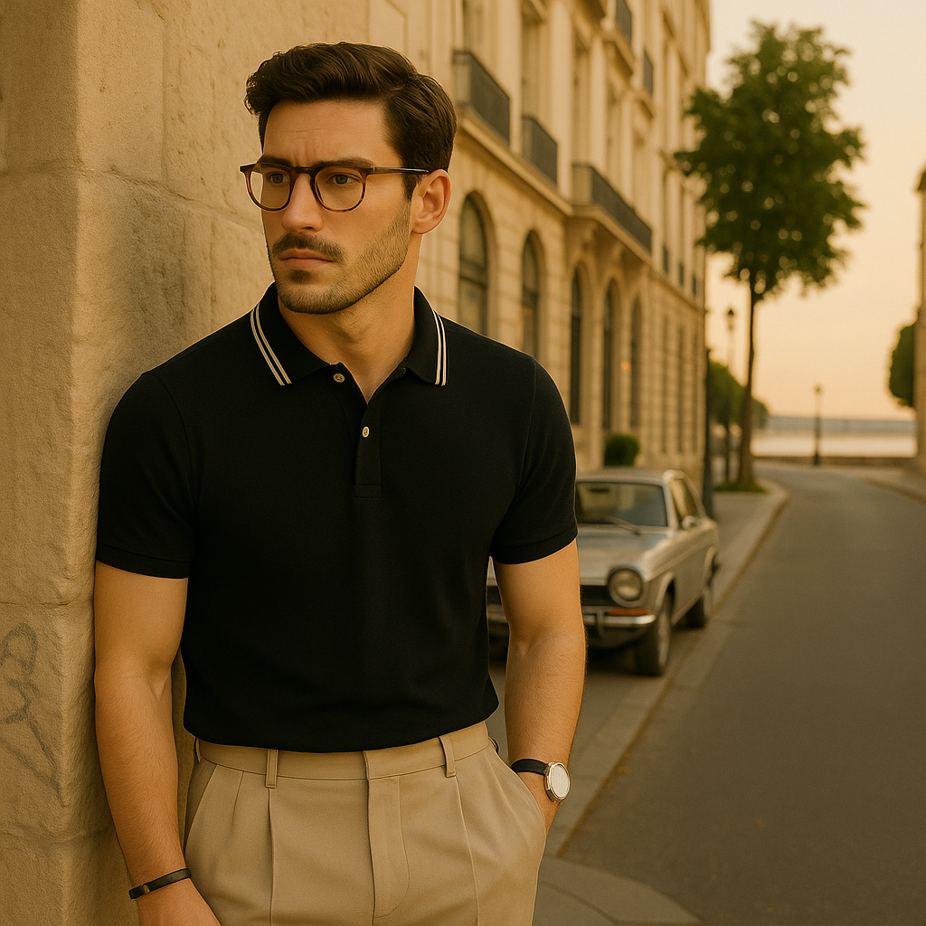 Cannes Ribbed Cotton Polo