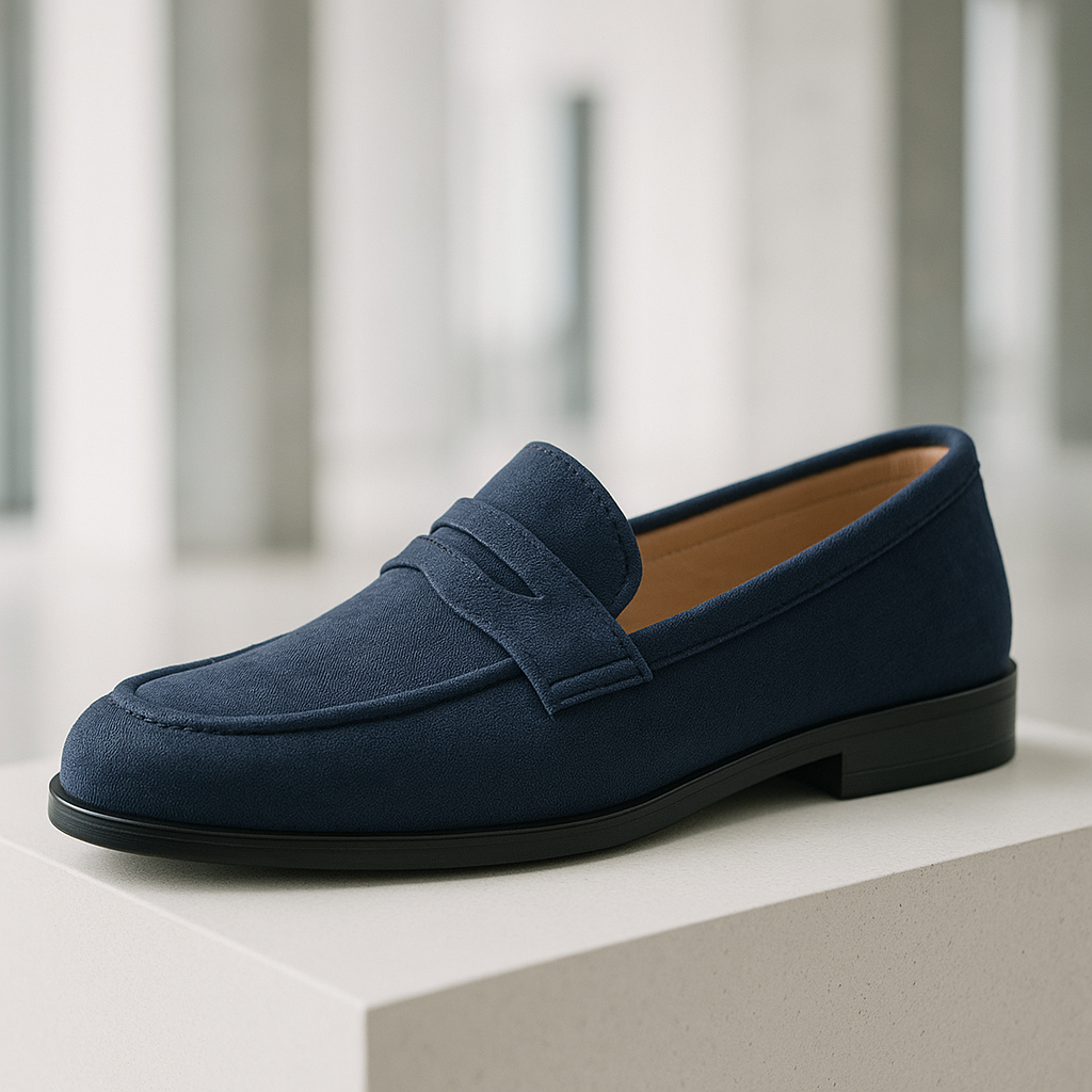 LUXURY MAN SUEDE PENNY LOAFERS