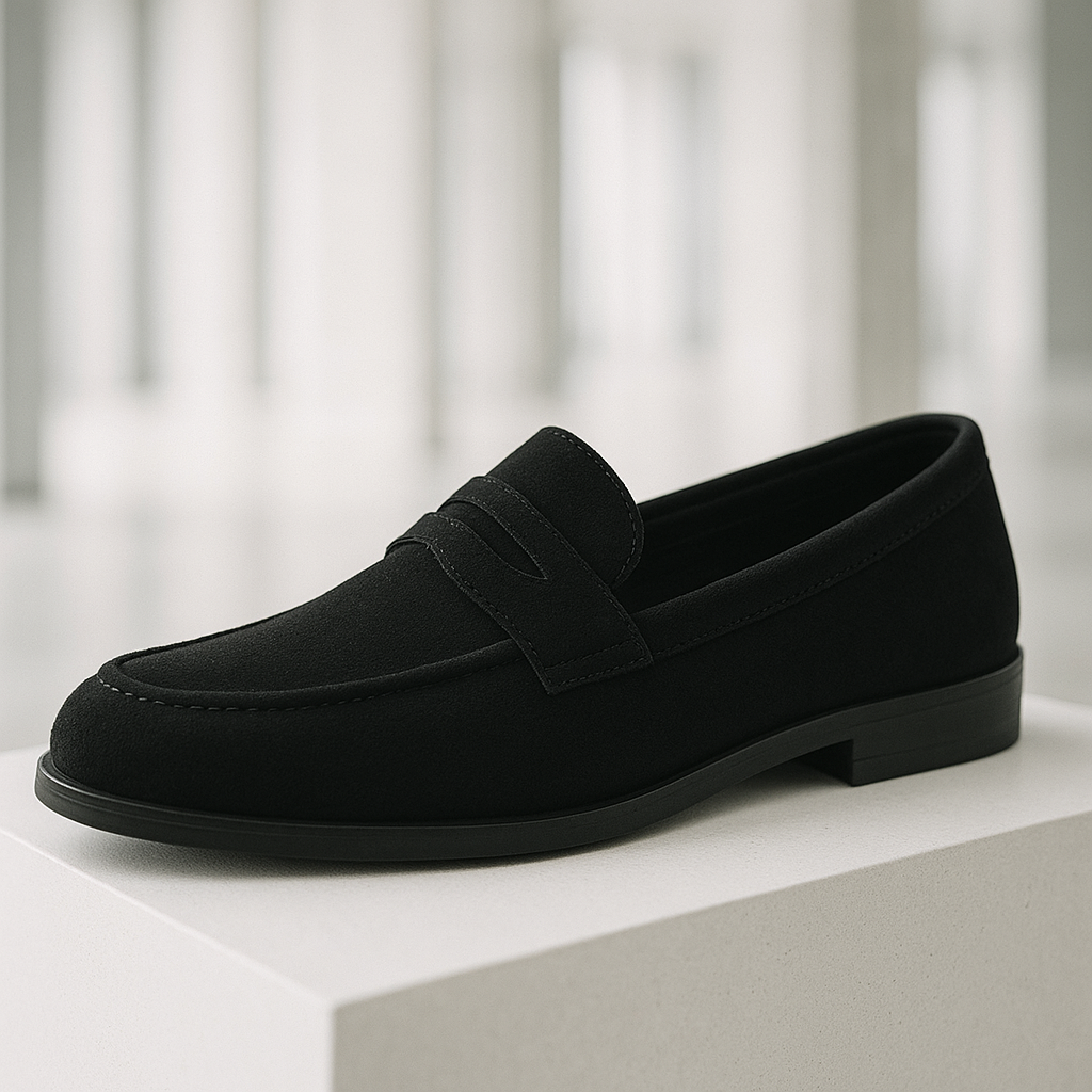 LUXURY MAN SUEDE PENNY LOAFERS