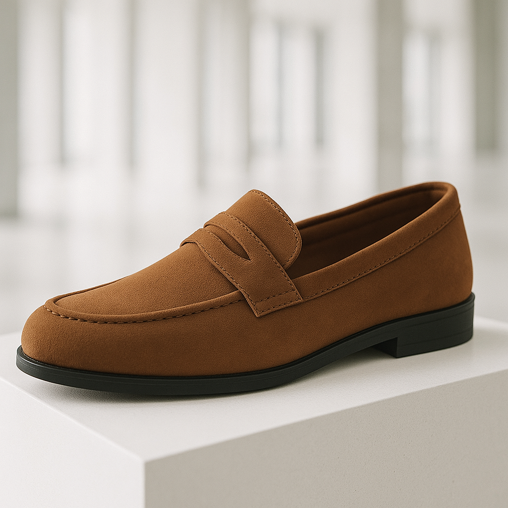 LUXURY MAN SUEDE PENNY LOAFERS