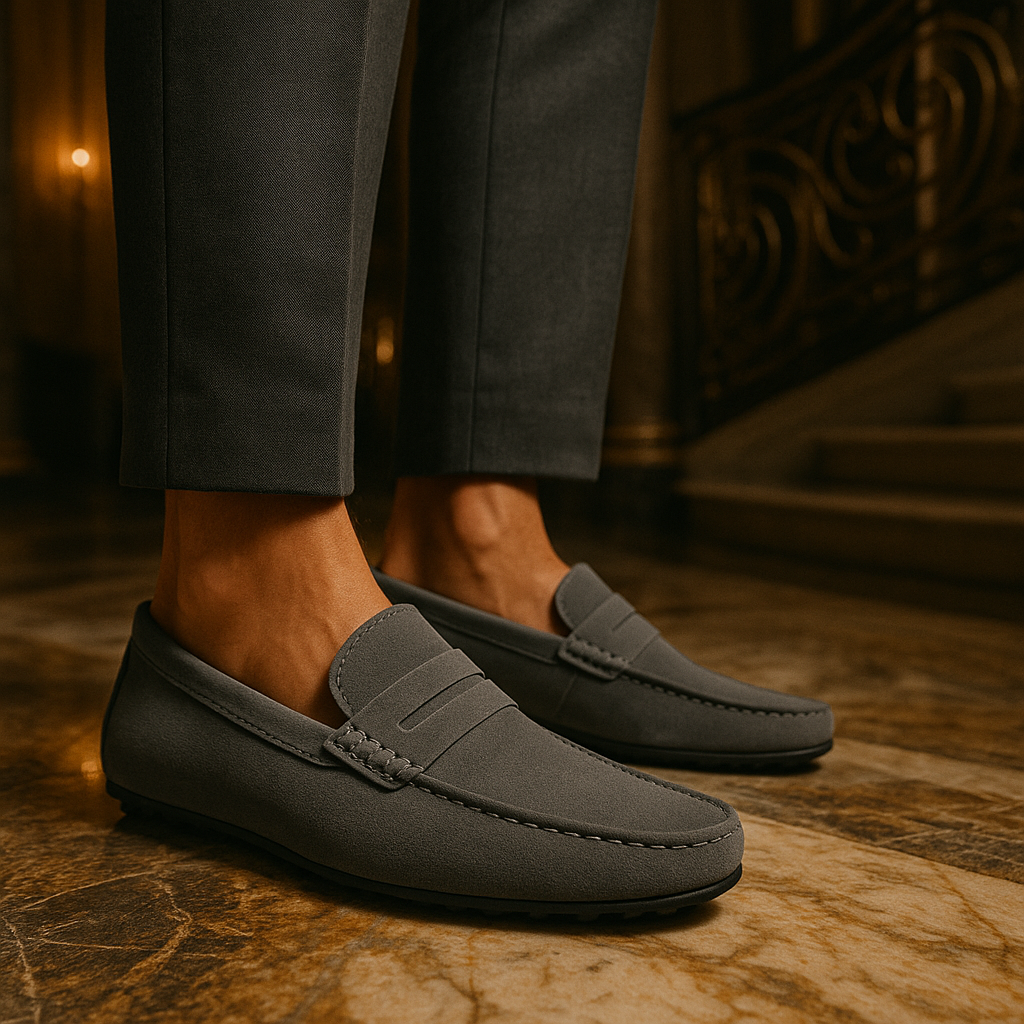 Suede Driver Loafers