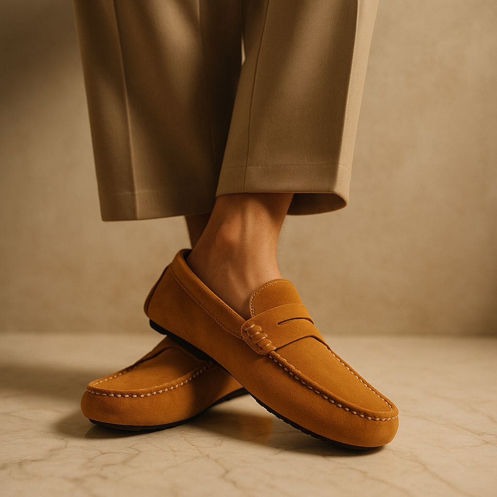 Suede Driver Loafers
