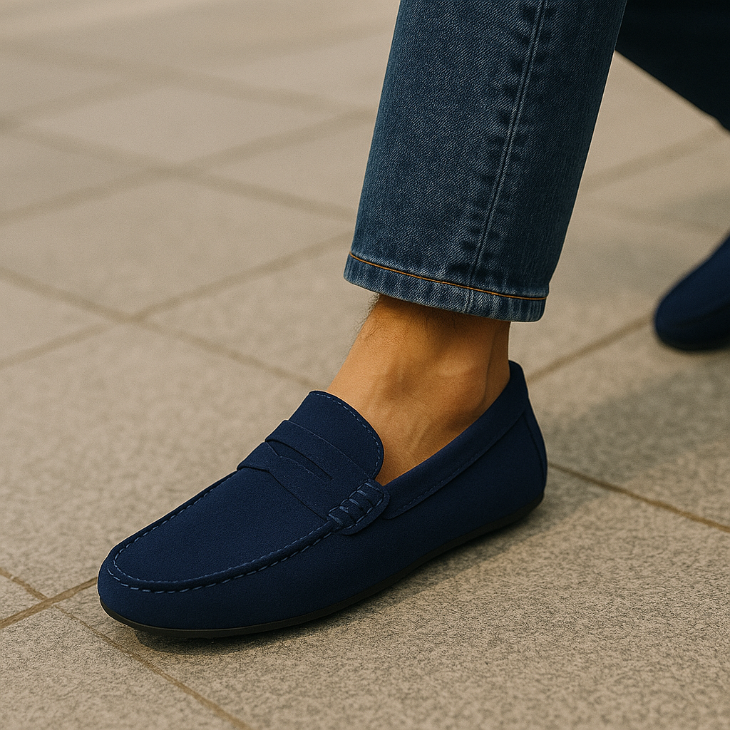 Suede Driver Loafers
