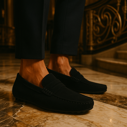Suede Driver Loafers