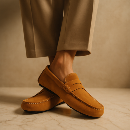 Suede Driver Loafers